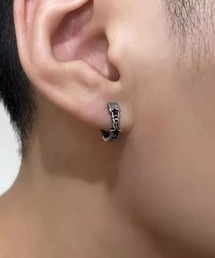 【466927】メンズライクスターフープピアス(RO)