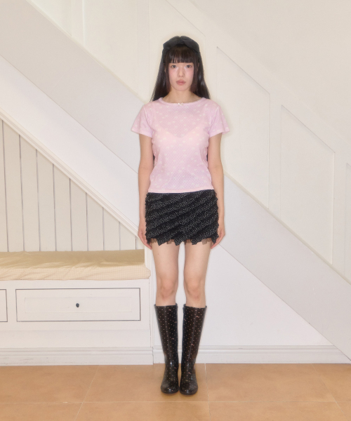 SHAKIRI(シャキリ)の「ニコレースカンカンスカートミニ(ブラック)(スカート・レディース・その他・FREE)」の4枚目の写真