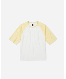 Two tone raglan T-shirts / Pale Lemon
