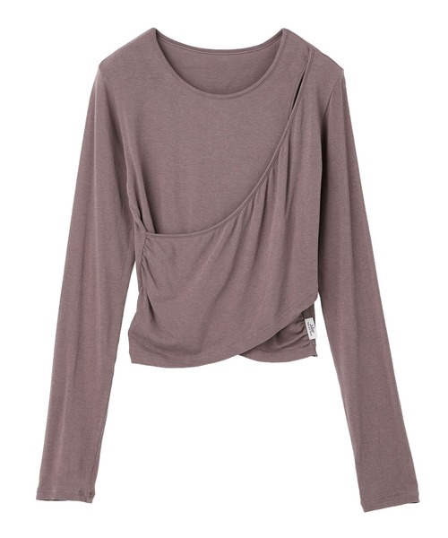 Julier Yoga and Relax(ジュリエヨガアンドリラックス)の「Julier ストレッチベア天竺カシュクールトップス(Tシャツ/カットソー・レディース・ピンク系その他/ホワイト/ブラック・FREE)」の18枚目の写真