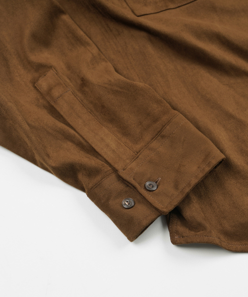 FRIZMWORKS(フリズムワークス)の「スエードトラッカー リラックスシャツ ブラウン(シャツ/ブラウス・メンズ・その他・SMALL/MEDIUM/LARGE/X-LARGE)」の5枚目の写真