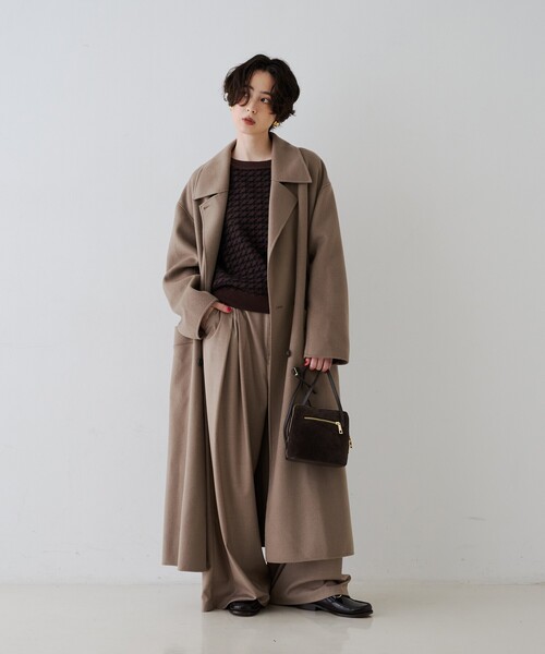 Rouge vif（ルージュヴィフ）の「タックワイドストレートパンツ（その他パンツ・レディース・ベージュ/グレー・36/38）」の5枚目の写真
