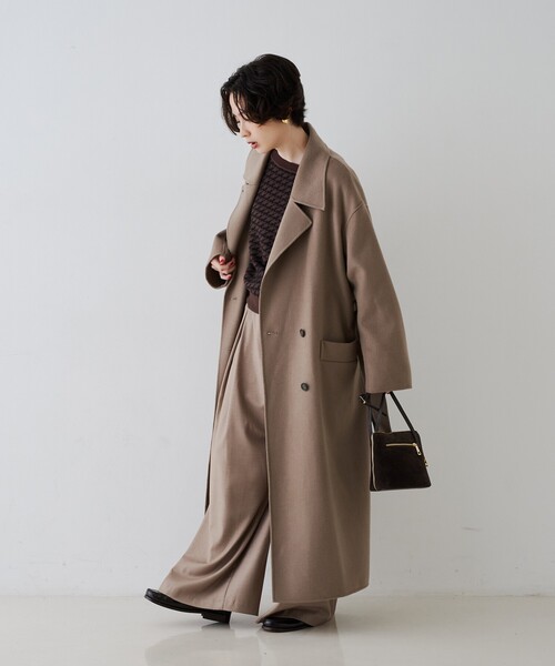 Rouge vif（ルージュヴィフ）の「タックワイドストレートパンツ（その他パンツ・レディース・ベージュ/グレー・36/38）」の6枚目の写真