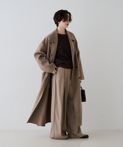 Rouge vif（ルージュヴィフ）の「タックワイドストレートパンツ（その他パンツ・レディース・ベージュ/グレー・36/38）」の7枚目の写真