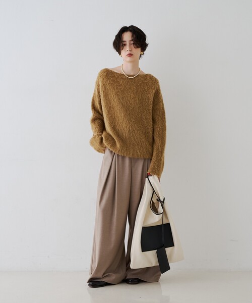 Rouge vif（ルージュヴィフ）の「タックワイドストレートパンツ（その他パンツ・レディース・ベージュ/グレー・36/38）」の18枚目の写真