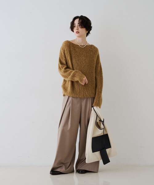 Rouge vif（ルージュヴィフ）の「タックワイドストレートパンツ（その他パンツ・レディース・ベージュ/グレー・36/38）」の19枚目の写真