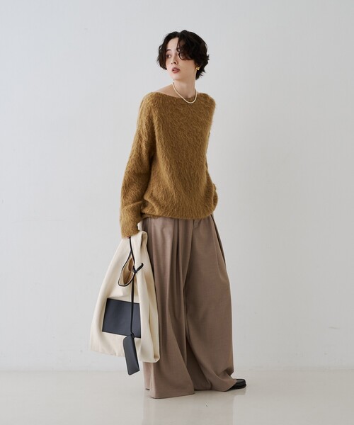 Rouge vif（ルージュヴィフ）の「タックワイドストレートパンツ（その他パンツ・レディース・ベージュ/グレー・36/38）」の21枚目の写真
