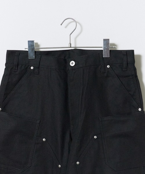GRIP SWANY(グリップスワニー)の「GRIP SWANY/グリップスワニー × Dickies/ディッキーズ DUCK DOUBLE KNEE PAINTE ヴィンテージ ダブルニーペインターパンツ タウンユース スタッズ 2026年秋冬 秋服(チノパンツ・メンズ・ブラック・M/L)」の4枚目の写真