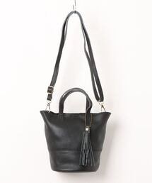 【SB】【cooco】シュリンクレザーバケツ型ミニ2WAYトートバッグ