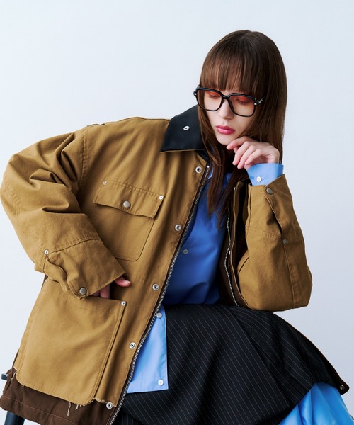 SeeSew(シーソー)の「【UNISEX】OVERSPEC COVERALL/オーバーサイズカバーオール(カバーオール・メンズ・ブラック/ライトブラウン・M/L)」の10枚目の写真