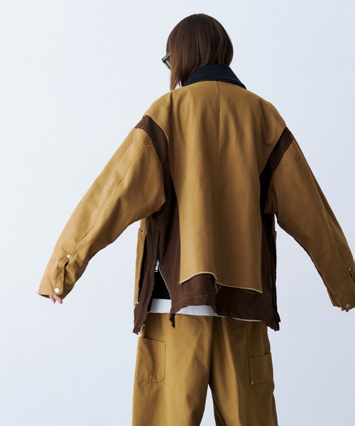 SeeSew(シーソー)の「【UNISEX】OVERSPEC COVERALL/オーバーサイズカバーオール(カバーオール・メンズ・ブラック/ライトブラウン・M/L)」の6枚目の写真