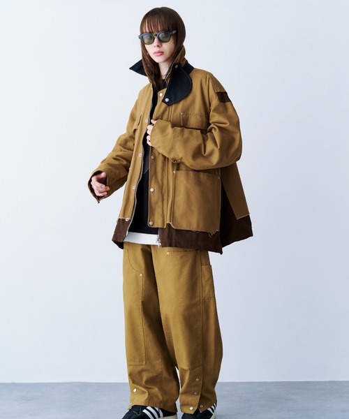 SeeSew(シーソー)の「【UNISEX】OVERSPEC COVERALL/オーバーサイズカバーオール(カバーオール・メンズ・ブラック/ライトブラウン・M/L)」の14枚目の写真