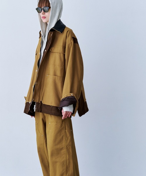 SeeSew(シーソー)の「【UNISEX】OVERSPEC COVERALL/オーバーサイズカバーオール(カバーオール・メンズ・ブラック/ライトブラウン・M/L)」の7枚目の写真