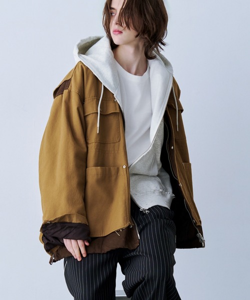 SeeSew(シーソー)の「【UNISEX】OVERSPEC COVERALL/オーバーサイズカバーオール(カバーオール・メンズ・ブラック/ライトブラウン・M/L)」の5枚目の写真