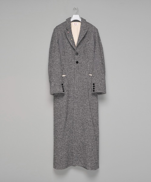 MASU(エムエーエスユー)の「【M A S U】LUCKY CLOVER CHESTERFIELD COAT(ダウンジャケット/コート・メンズ・ブラック/グレー・44/46)」の1枚目の写真