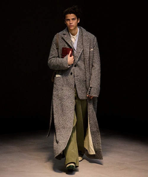 MASU(エムエーエスユー)の「【M A S U】LUCKY CLOVER CHESTERFIELD COAT(ダウンジャケット/コート・メンズ・ブラック/グレー・44/46)」の4枚目の写真