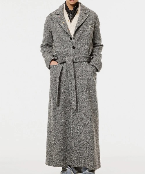 MASU(エムエーエスユー)の「【M A S U】LUCKY CLOVER CHESTERFIELD COAT(ダウンジャケット/コート・メンズ・ブラック/グレー・44/46)」の10枚目の写真