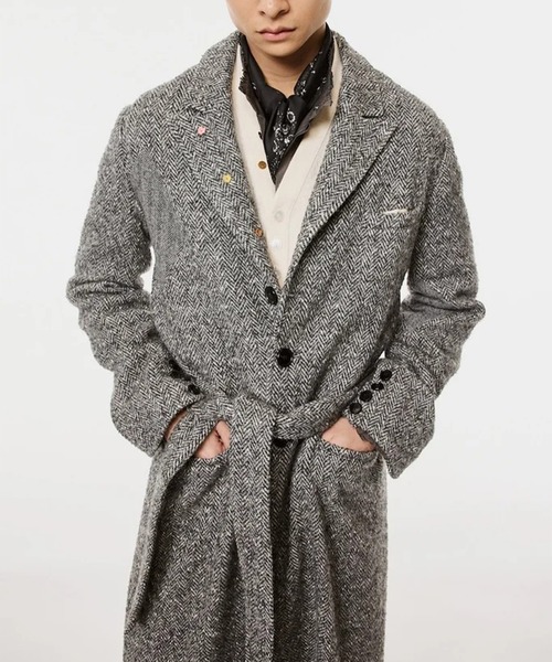 MASU(エムエーエスユー)の「【M A S U】LUCKY CLOVER CHESTERFIELD COAT(ダウンジャケット/コート・メンズ・ブラック/グレー・44/46)」の8枚目の写真
