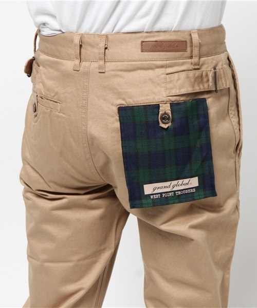GRAND GLOBAL（グランドグローバル）の「GRAND GLOBAL / ウエポンクロップドパンツ			（チノパンツ・メンズ・ベージュ/ネイビー/ブルー・38/40/42/44/36）」の8枚目の写真