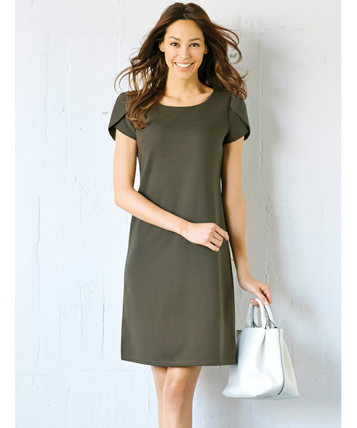 Fabia ファビア の チューリップスリーブジャージーワンピース ワンピース Wear