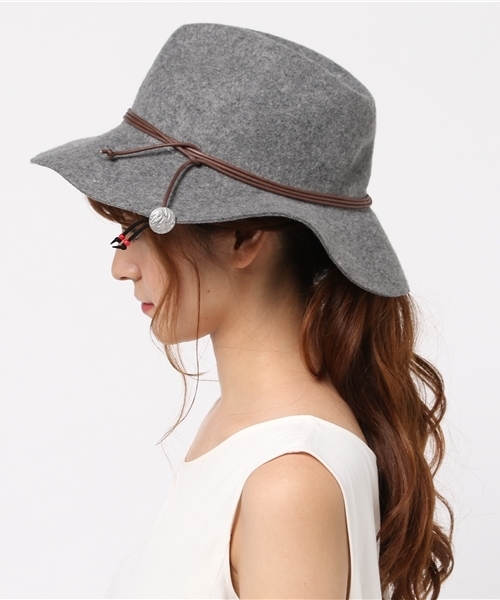 ASZAKKA(アザッカ)の「細リボン中折れハット(ハット・レディース・グレー/ベージュ/ネイビー/ホワイト・FREE)」の8枚目の写真