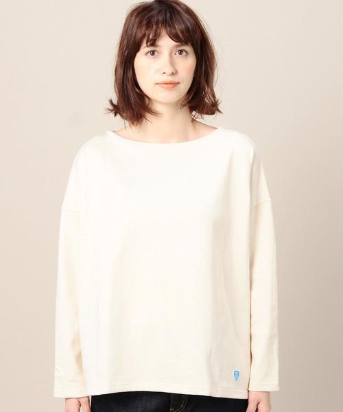 ORCIVAL(オーシバル)の「<ORCIVAL>LOURD コットンプルオーバー(Tシャツ/カットソー・レディース・オフホワイト/ブラック・FREE)」の4枚目の写真