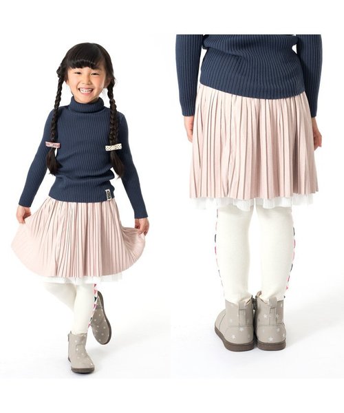 apres les cours（アプレレクール）の「リバーシブルプリーツスカート（スカート・キッズ・サックスブルー/ピンク・140/110/130/90/100/120）」の3枚目の写真