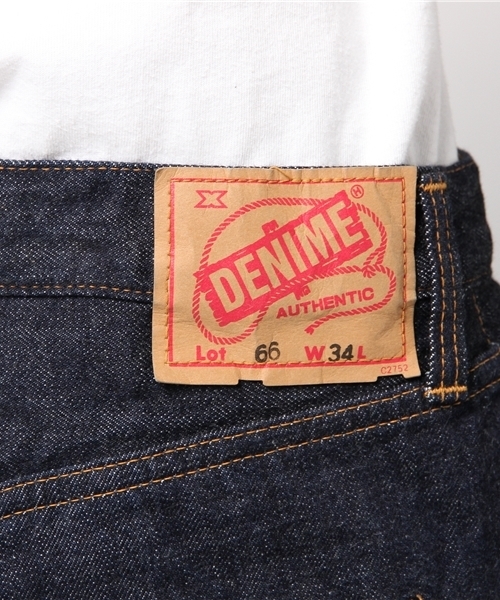 Denime（ドゥニーム）の「【MadeInJapan】66 type -One Wash-/ミドルストレートデニム（デニムパンツ・メンズ・インディゴブルー・31/28/36/34/38/33/30/32/29/26/27/40）」の10枚目の写真