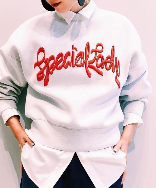PONTI（ポンティ）の「PONTI（ポンティ） Special Lady Sweater◆（スウェット・レディース・ホワイト/イエロー・FREE）」の2枚目の写真