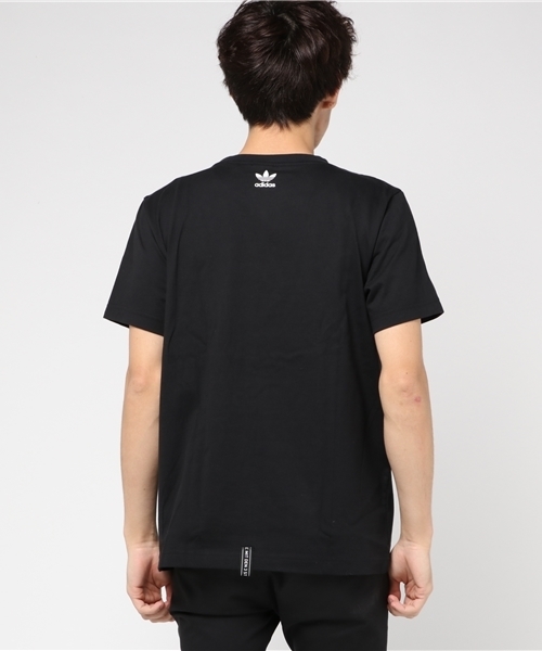 adidas（アディダス）の「オリジナルス Tシャツ [BLK/WVN BOXY TEE] 【Black Out Pack】（Tシャツ/カットソー・メンズ・ブラック・SMALL/LARGE/MEDIUM/X-LARGE/X-SMALL）」の3枚目の写真