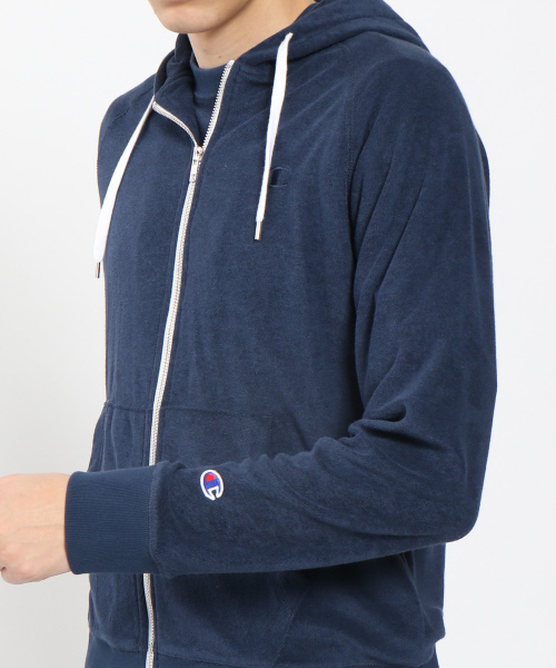 Champion(チャンピオン)の「【ABAHOUSE×CHAMPION/別注】パイルZIPパーカー(パーカー・メンズ・ネイビー/ホワイト/グレー・46/44/48)」の7枚目の写真