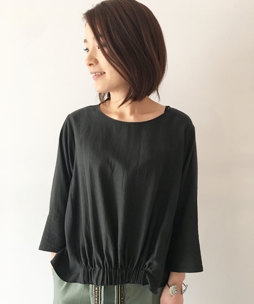 Banner Barrett（バナーバレット）の「ビエラブラウス（シャツ/ブラウス・レディース・ブルー/オレンジ/ブラック・38）」の2枚目の写真