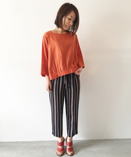 Banner Barrett（バナーバレット）の「ビエラブラウス（シャツ/ブラウス・レディース・ブルー/オレンジ/ブラック・38）」の12枚目の写真