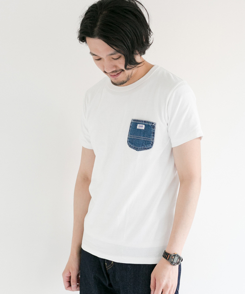 URBAN RESEARCH DOORS MENS(アーバンリサーチ ドアーズ メンズ)の「Lee×DOORS-natural- DENIM POCKET T-SHIRTS(Tシャツ/カットソー・メンズ・オートミール/ホワイト/ブラック/オリーブ・LARGE/MEDIUM)」の5枚目の写真