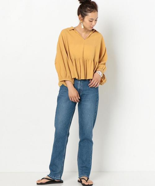 Another Edition（アナザーエディション）の「ビッグぺプラムブラウス ◆（シャツ/ブラウス・レディース・オフホワイト/イエロー/ケリー・FREE）」の18枚目の写真