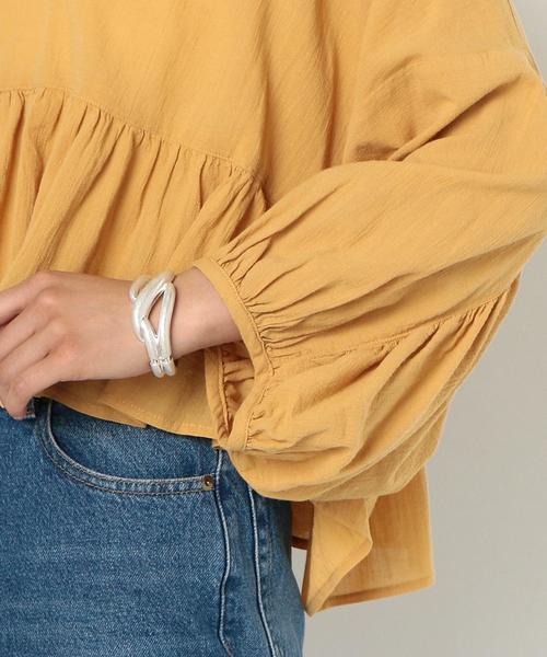 Another Edition（アナザーエディション）の「ビッグぺプラムブラウス ◆（シャツ/ブラウス・レディース・オフホワイト/イエロー/ケリー・FREE）」の9枚目の写真