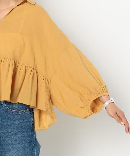 Another Edition（アナザーエディション）の「ビッグぺプラムブラウス ◆（シャツ/ブラウス・レディース・オフホワイト/イエロー/ケリー・FREE）」の10枚目の写真
