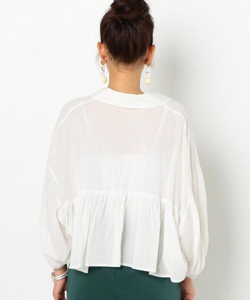 Another Edition（アナザーエディション）の「ビッグぺプラムブラウス ◆（シャツ/ブラウス・レディース・オフホワイト/イエロー/ケリー・FREE）」の14枚目の写真