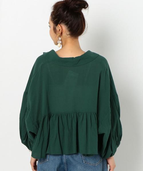 Another Edition（アナザーエディション）の「ビッグぺプラムブラウス ◆（シャツ/ブラウス・レディース・オフホワイト/イエロー/ケリー・FREE）」の6枚目の写真