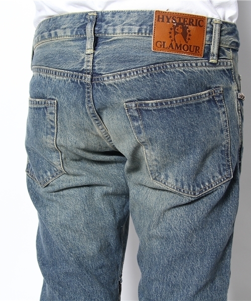 HYSTERIC GLAMOUR（ヒステリックグラマー）の「BR加工デニムストレートPT（デニムパンツ・メンズ・インディゴブルー・28inch/30inch/32inch/34inch）」の5枚目の写真
