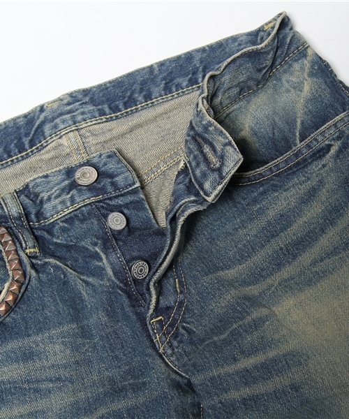 HYSTERIC GLAMOUR（ヒステリックグラマー）の「BR加工デニムストレートPT（デニムパンツ・メンズ・インディゴブルー・28inch/30inch/32inch/34inch）」の8枚目の写真