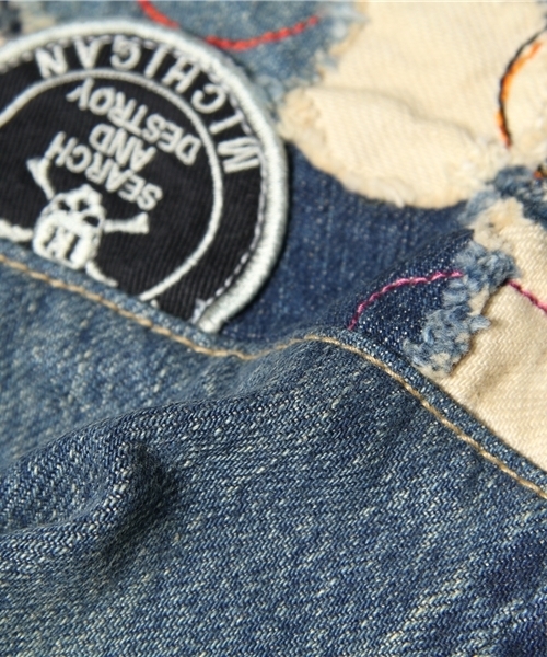 HYSTERIC GLAMOUR（ヒステリックグラマー）の「BR加工デニムストレートPT（デニムパンツ・メンズ・インディゴブルー・28inch/30inch/32inch/34inch）」の11枚目の写真
