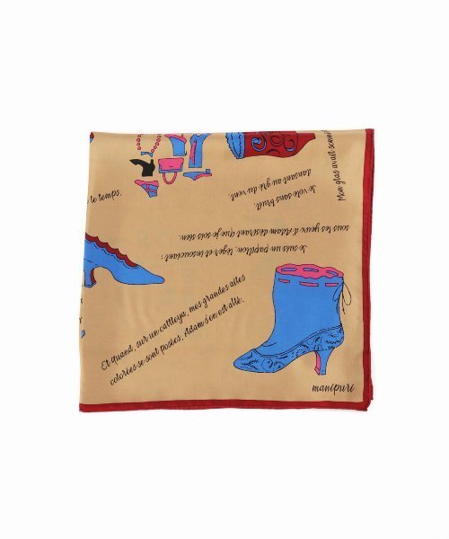 Spick & Span（スピックアンドスパン）の「【manipuri】 shoes65*65◆（ストール/ショール・レディース・ベージュ/グレー・FREE）」の2枚目の写真