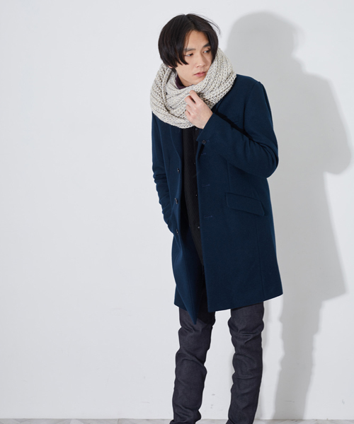 TOOLS PHILOSOPHY（ツールズフィロソフィー）の「【TOOLS PHILOSOPHY】ミックスヌード（ネックウォーマー/スヌード・メンズ・ブラック/グレー・FREE）」の5枚目の写真