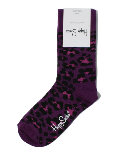 BEAUTY&YOUTH UNITED ARROWS(ビューティーアンドユースユナイテッドアローズ)の「BY Happy Socks レオパードソックス(ソックス/靴下・レディース・ホワイト/パープル・フリー)」の2枚目の写真