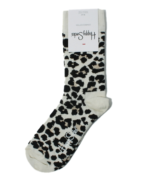 BEAUTY&YOUTH UNITED ARROWS(ビューティーアンドユースユナイテッドアローズ)の「BY Happy Socks レオパードソックス(ソックス/靴下・レディース・ホワイト/パープル・フリー)」の1枚目の写真
