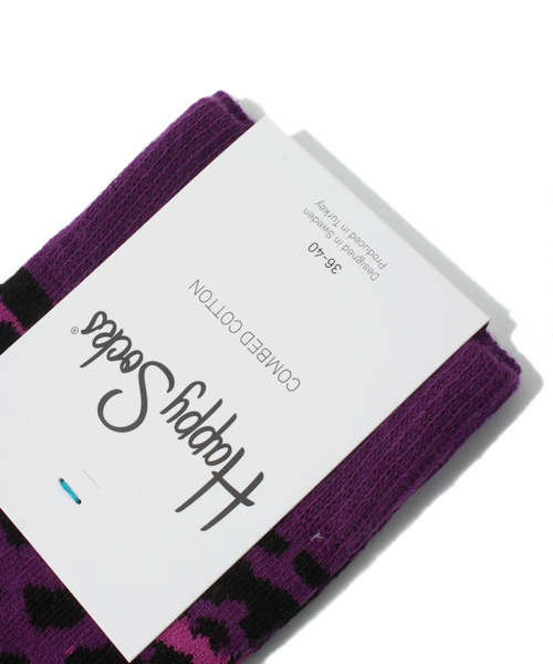 BEAUTY&YOUTH UNITED ARROWS(ビューティーアンドユースユナイテッドアローズ)の「BY Happy Socks レオパードソックス(ソックス/靴下・レディース・ホワイト/パープル・フリー)」の3枚目の写真