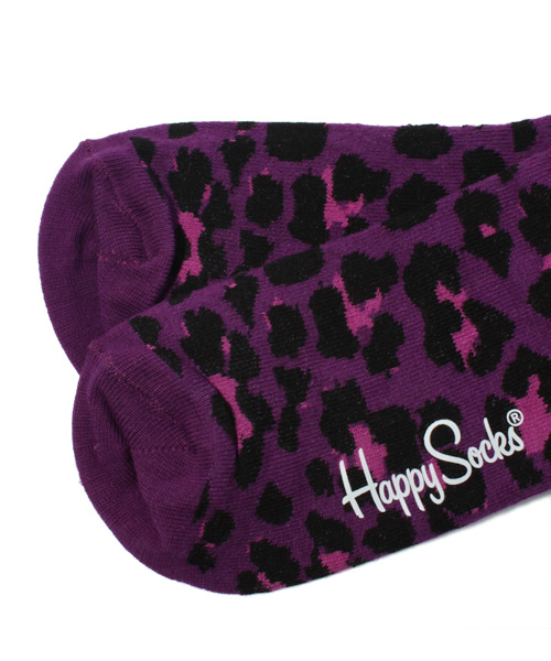 BEAUTY&YOUTH UNITED ARROWS(ビューティーアンドユースユナイテッドアローズ)の「BY Happy Socks レオパードソックス(ソックス/靴下・レディース・ホワイト/パープル・フリー)」の4枚目の写真