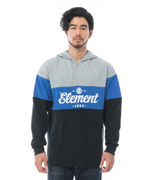 ELEMENT(エレメント)の「ELEMENT メンズ HOODED LS フードロンT(Tシャツ/カットソー・メンズ・ブルー/ブラック・MEDIUM/LARGE)」の2枚目の写真