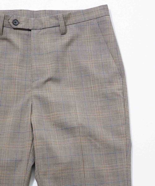 STUDIOUS(ステュディオス)の「【STUDIOUS】ドライグレンチェックテーパードスラックス(スラックス・メンズ・グレー/ベージュ・1/2/3)」の4枚目の写真